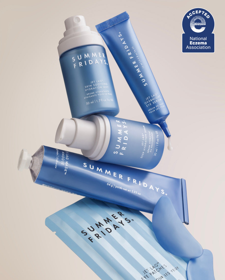 Summer Fridays skincare products on a beige background